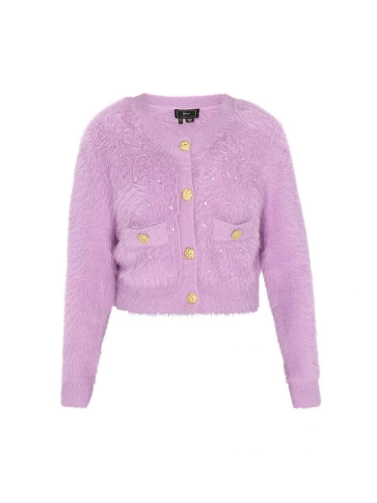 Foto van product faina Gebreid vest 'Fashion Look' pruim