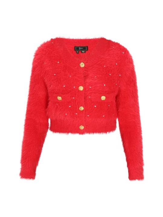 Foto van product faina Gebreid vest 'Fashion Look' rood