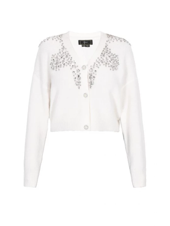 Foto van product faina Gebreid vest 'Fashion Look' zilver / offwhite