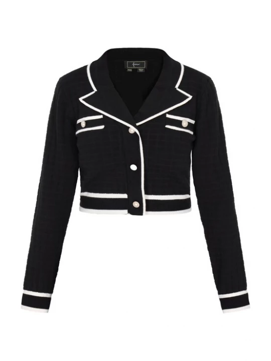 Foto van product faina Gebreid vest 'Fashion Look' zwart / wit