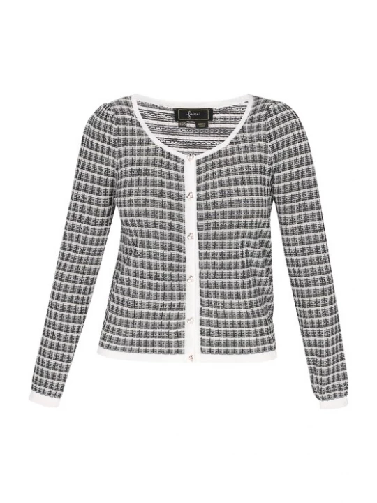 Foto van product faina Gebreid vest 'Fashion Look' zwart / wit