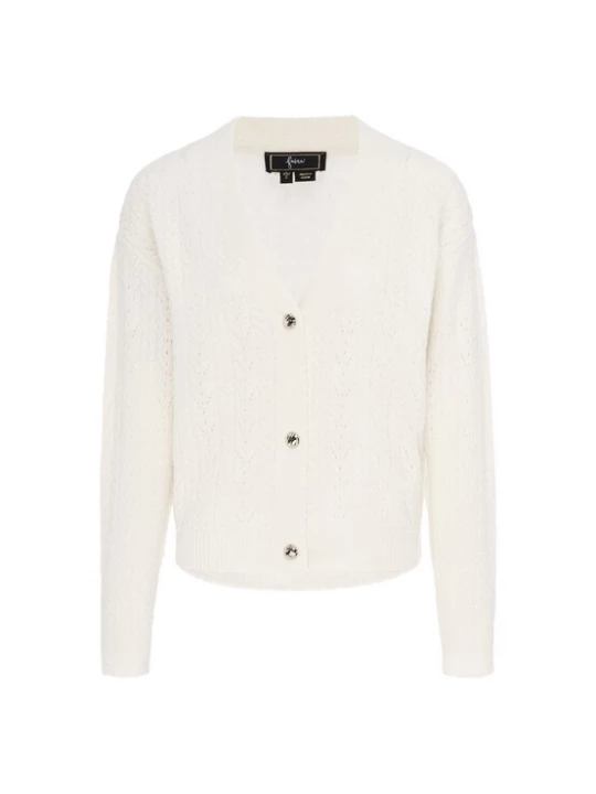 Foto van product faina Gebreid vest 'Festive' offwhite