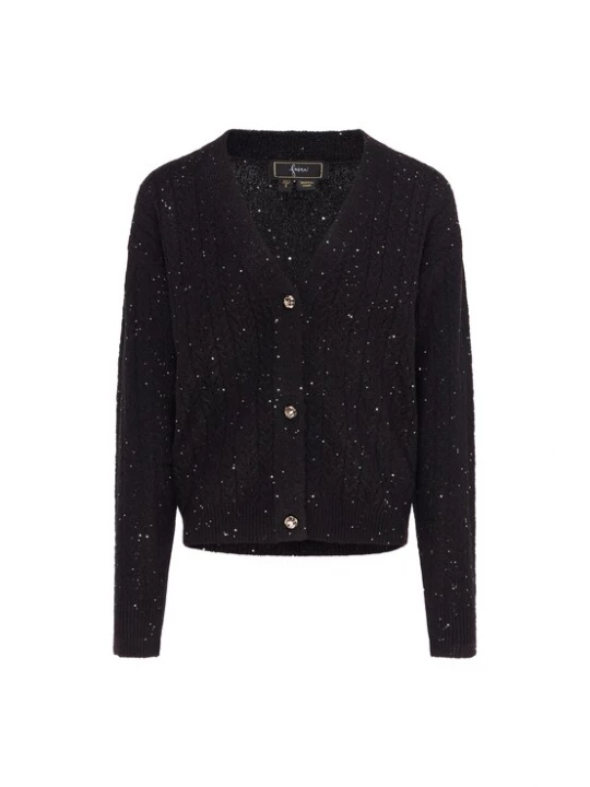 Foto van product faina Gebreid vest 'Festive' zwart