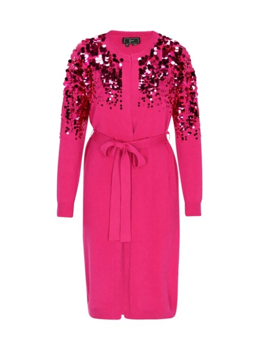 Foto van product faina Gebreid vest fuchsia