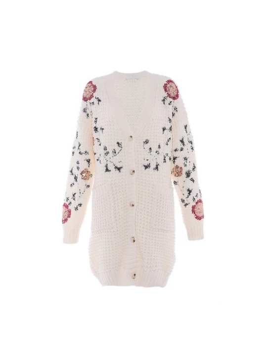 Foto van product faina Gebreid vest gemengde kleuren / wolwit