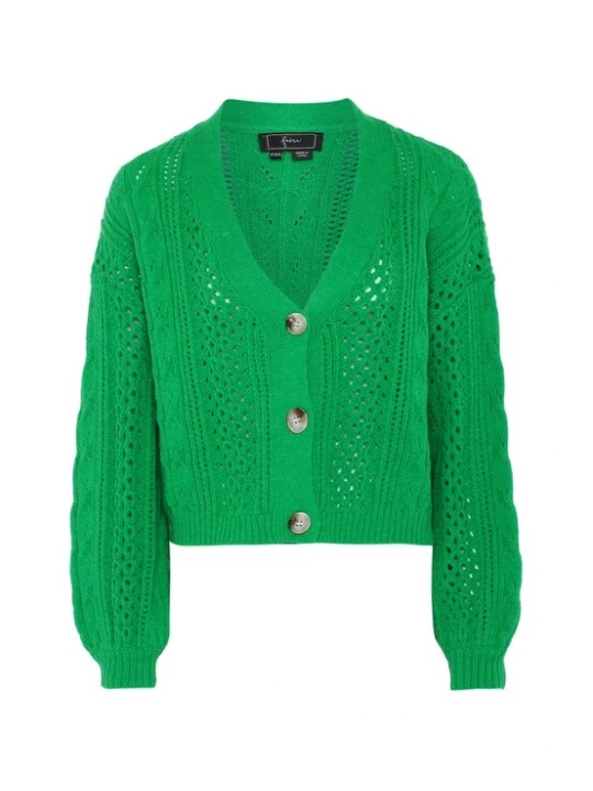 Foto van product faina Gebreid vest grasgroen