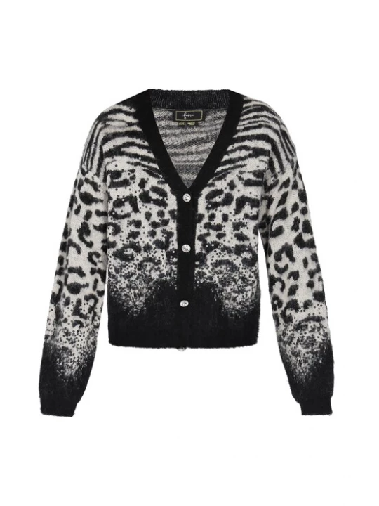Foto van product faina Gebreid vest grijs / zwart