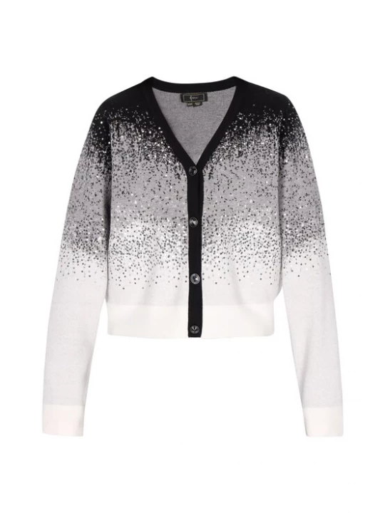 Foto van product faina Gebreid vest grijs / zwart / wit