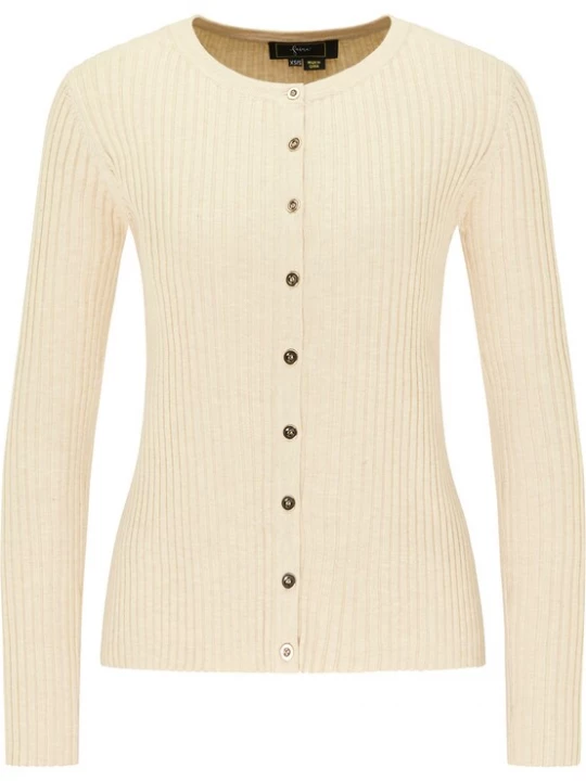 Foto van product faina Gebreid vest lichtbeige / goud