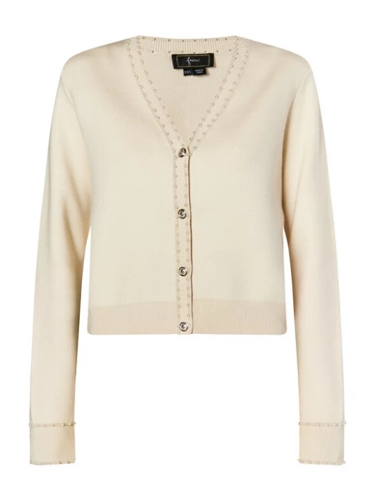 Foto van product faina Gebreid vest lichtbeige / parelwit