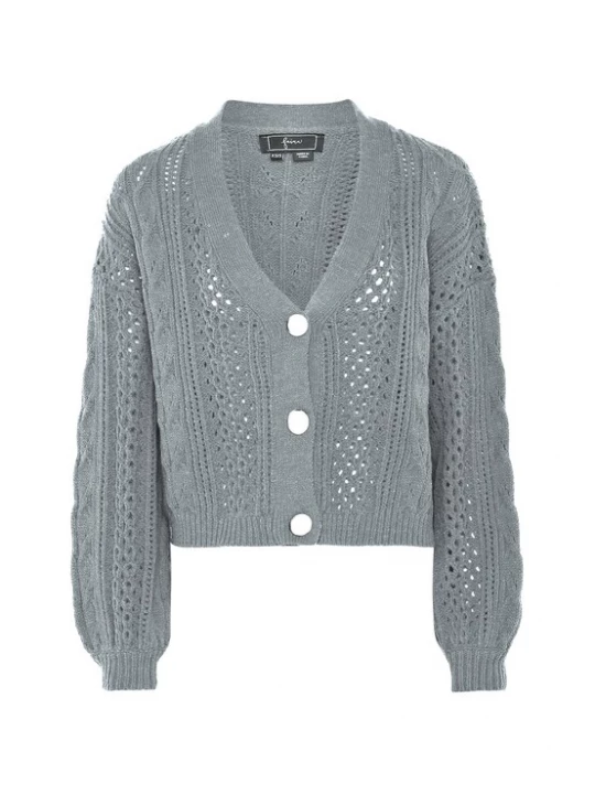 Foto van product faina Gebreid vest lichtgrijs
