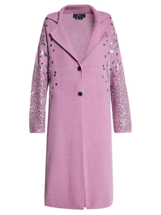 Foto van product faina Gebreid vest lichtlila / zilver