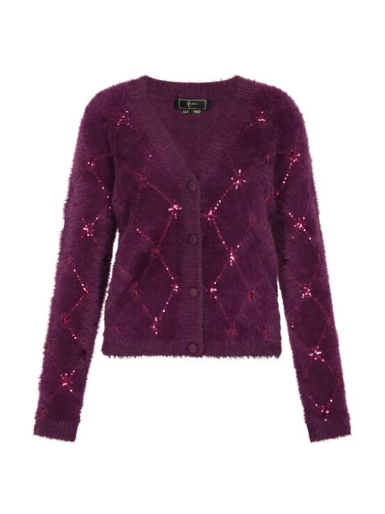 Foto van product faina Gebreid vest lila