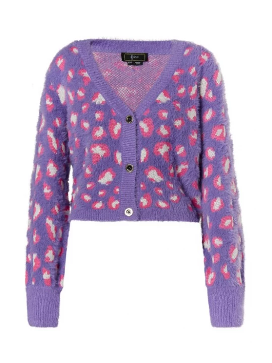 Foto van product faina Gebreid vest lila / pink / wit