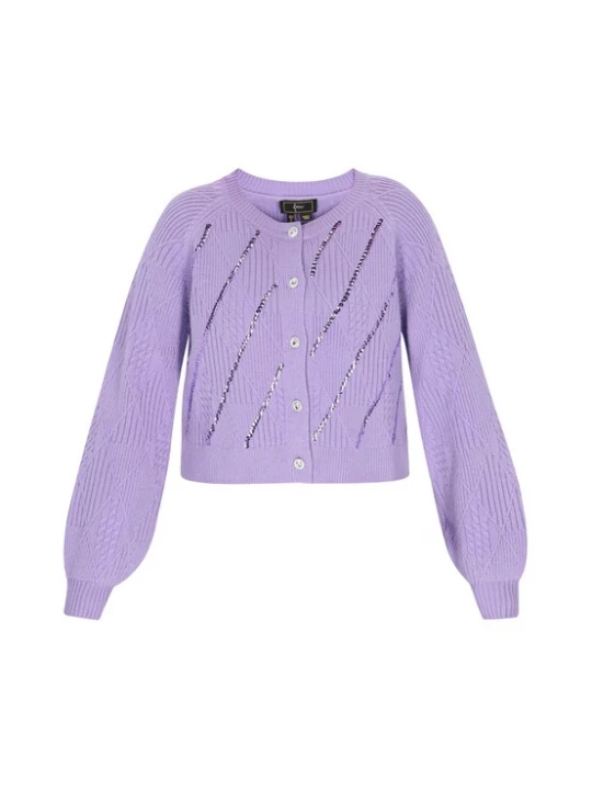 Foto van product faina Gebreid vest lila / zilver