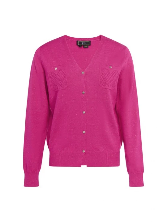 Foto van product faina Gebreid vest magenta