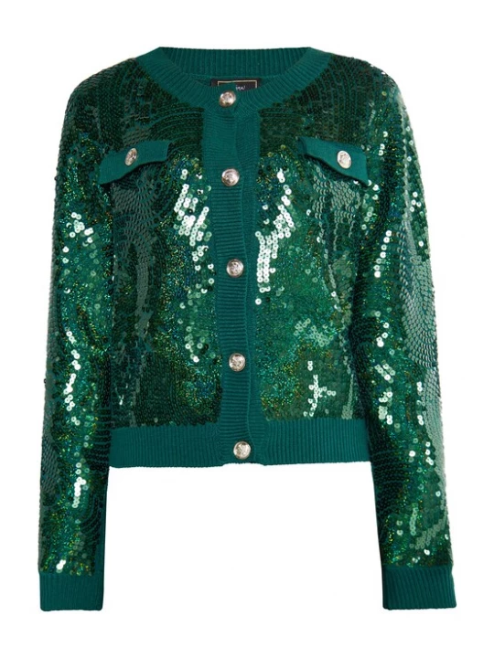 Foto van product faina Gebreid vest 'Minya' smaragd