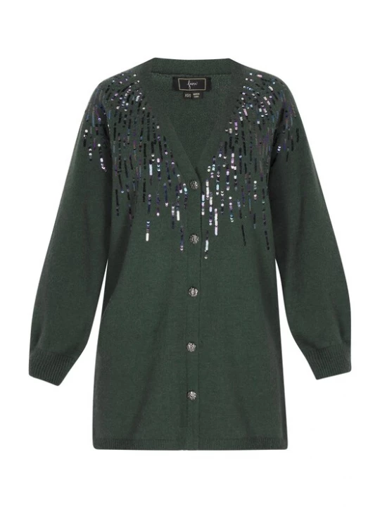 Foto van product faina Gebreid vest navy / donkergroen