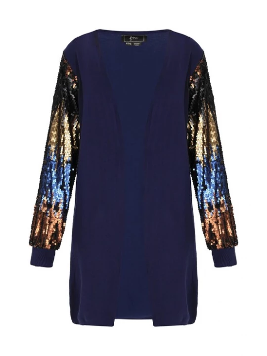 Foto van product faina Gebreid vest navy / gemengde kleuren