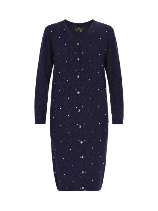 Foto van product faina Gebreid vest navy / wit
