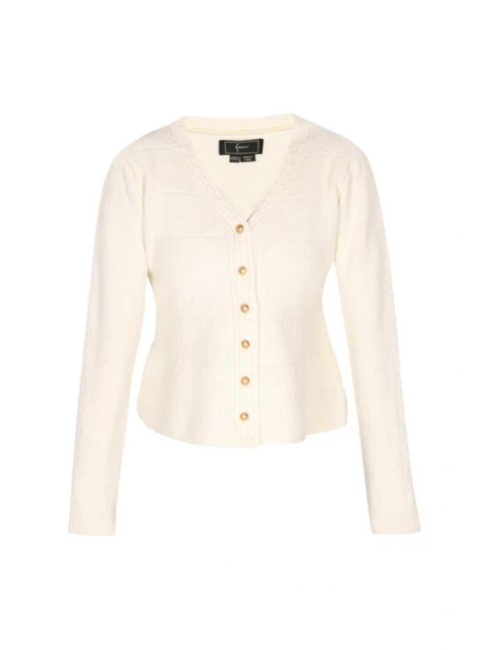 Foto van product faina Gebreid vest offwhite