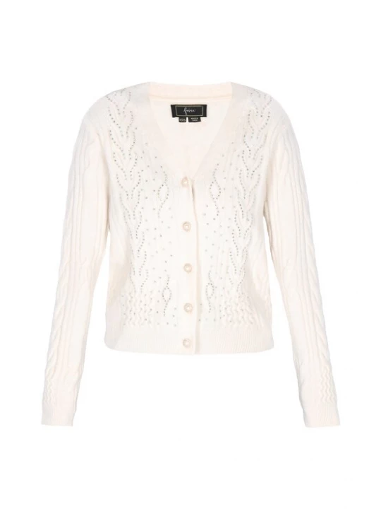 Foto van product faina Gebreid vest offwhite