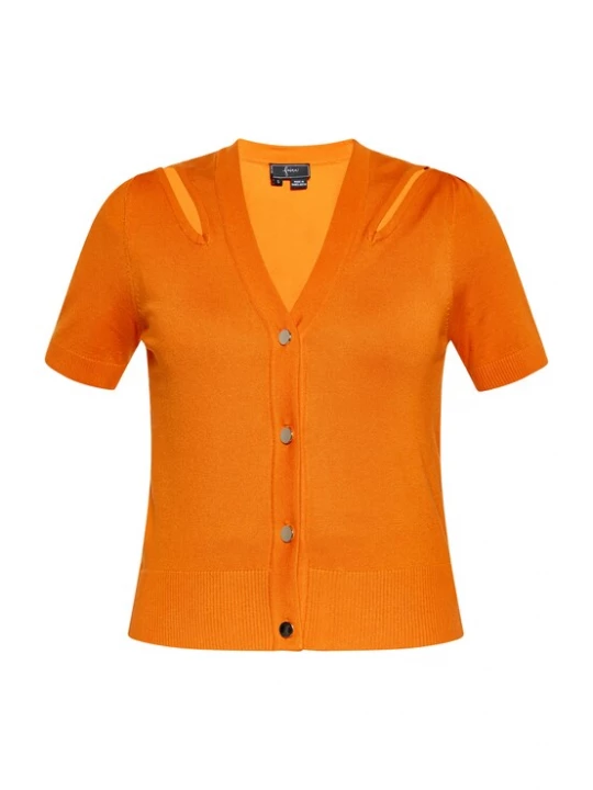 Foto van product faina Gebreid vest oranje