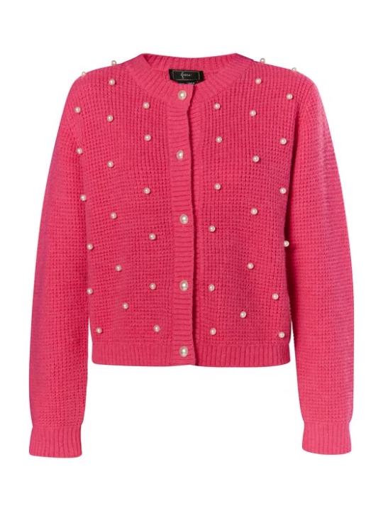 Foto van product faina Gebreid vest pink / parelwit