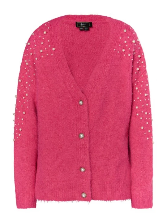 Foto van product faina Gebreid vest pink / parelwit