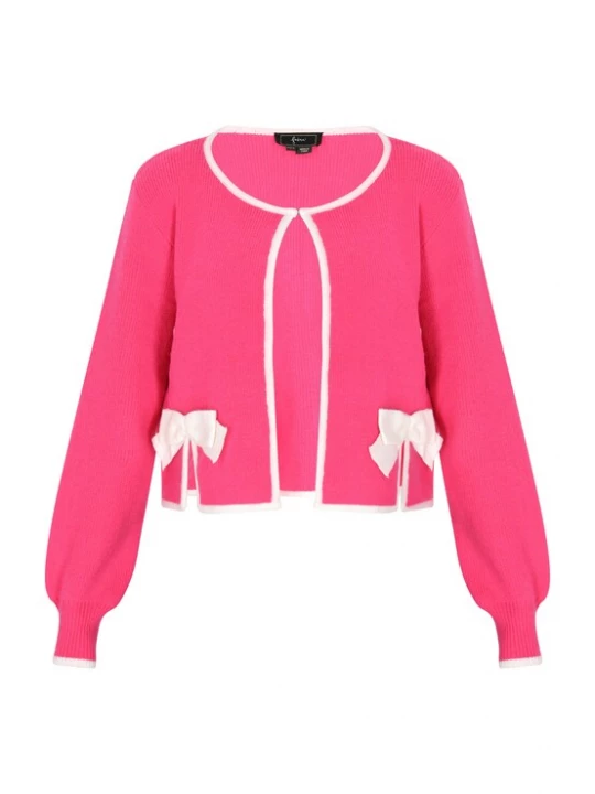 Foto van product faina Gebreid vest pink / wit