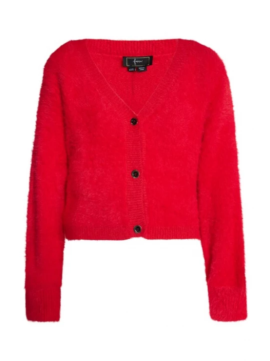 Foto van product faina Gebreid vest rood