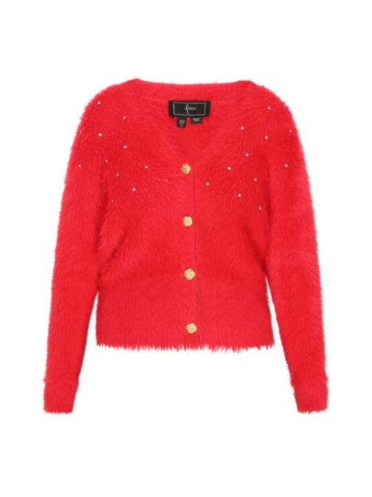 Foto van product faina Gebreid vest rood