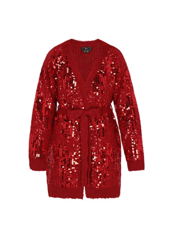 Foto van product faina Gebreid vest rood