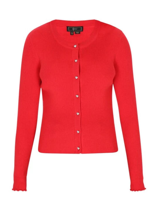 Foto van product faina Gebreid vest rood