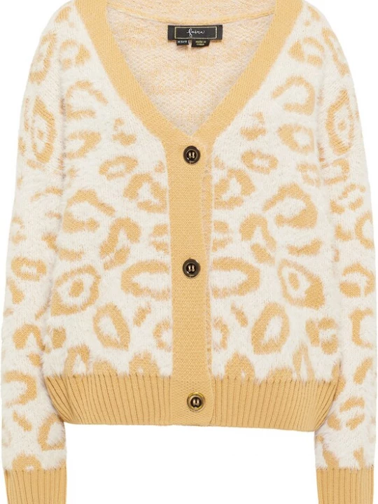 Foto van product faina Gebreid vest sand / wolwit