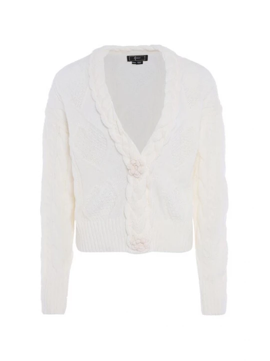 Foto van product faina Gebreid vest wolwit
