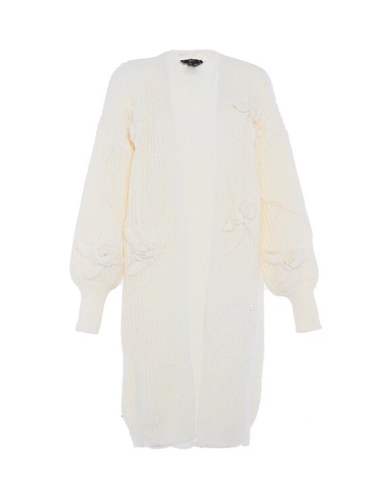 Foto van product faina Gebreid vest wolwit