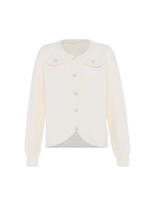 Foto van product faina Gebreid vest wolwit