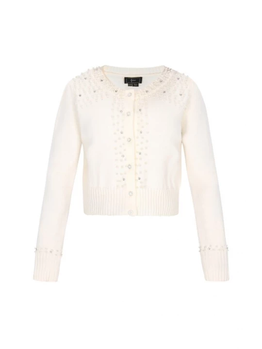 Foto van product faina Gebreid vest wolwit