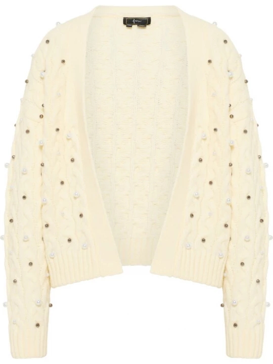 Foto van product faina Gebreid vest wolwit