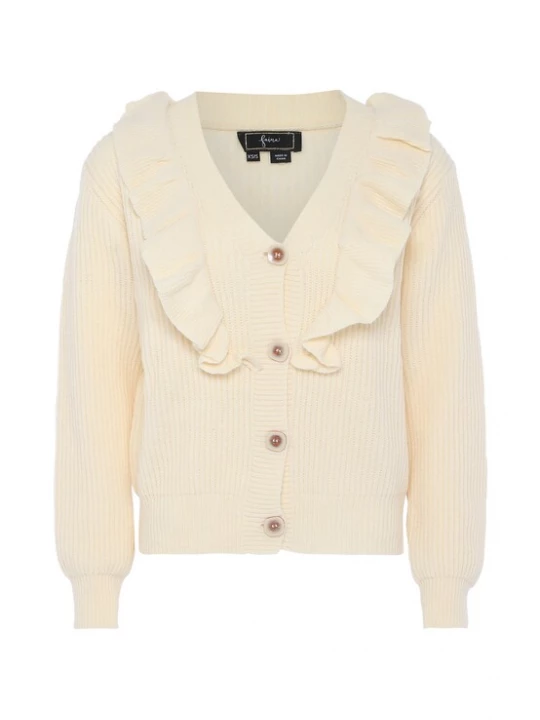 Foto van product faina Gebreid vest wolwit