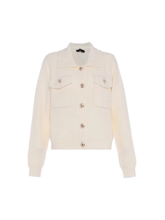Foto van product faina Gebreid vest wolwit