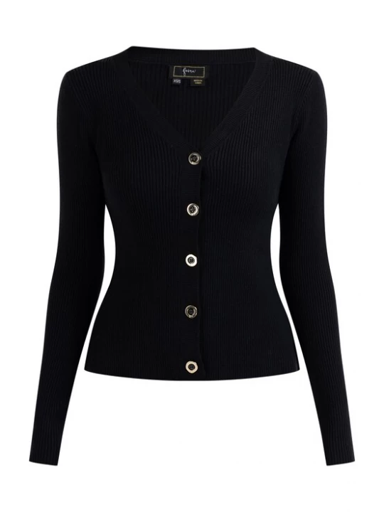 Foto van product faina Gebreid vest zwart
