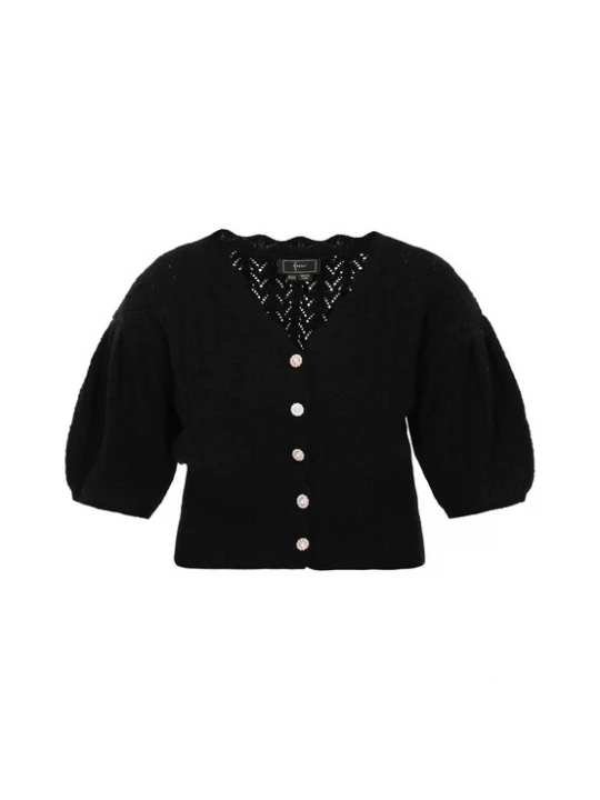 Foto van product faina Gebreid vest zwart