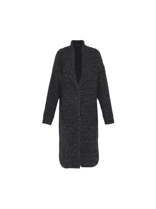 Foto van product faina Gebreid vest zwart gemêleerd