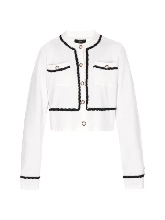 Foto van product faina Gebreid vest zwart / offwhite