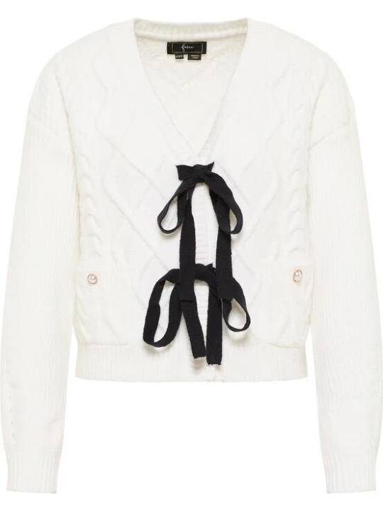 Foto van product faina Gebreid vest zwart / wit