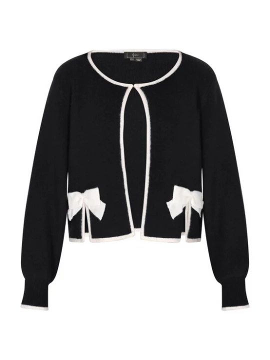 Foto van product faina Gebreid vest zwart / wit