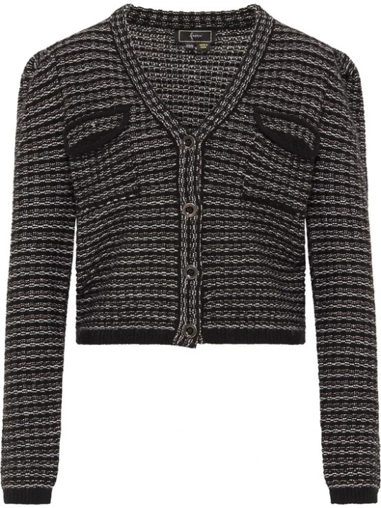 Foto van product faina Gebreid vest zwart / wit