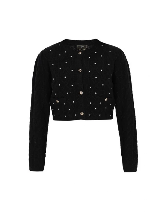 Foto van product faina Gebreid vest zwart / wit